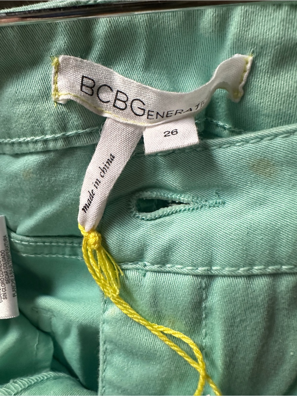 NWT BCBGeneration Womens The Sawyer My Boyfriend Light Mint Vintage Flare Jeans - Picture 6 of 11